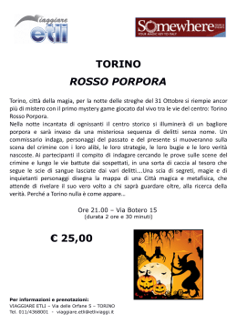 TORINO ROSSO PORPORA € 25,00