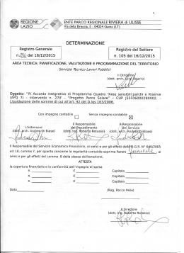 Determinazione n. 296 del 16.12.2015