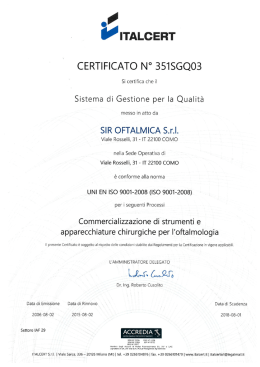 Certificazione ISO 9001