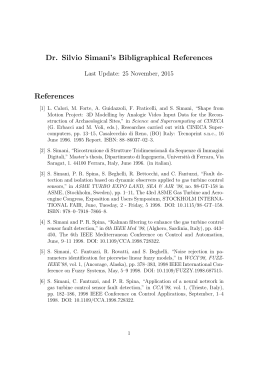 Dr. Silvio Simani`s Bibligraphical References References