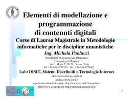 Subelement - Dipartimento di Ingegneria dell`Informazione