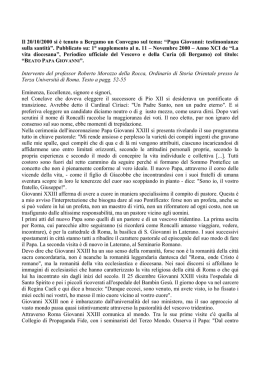 intervento dello storico roberto morozzo su papa giovanni a un
