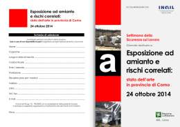 Esposizione ad amianto e rischi correlati:
