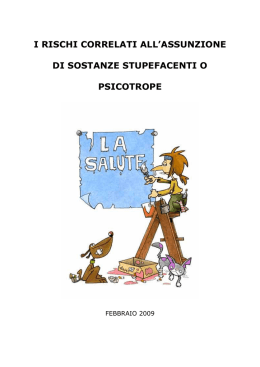 I RISCHI CORRELATI ALL`ASSUNZIONE DI SOSTANZE