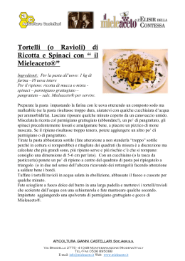 Tortelli (o Ravioli) di Ricotta e Spinaci con “ il Mieleaceto®”