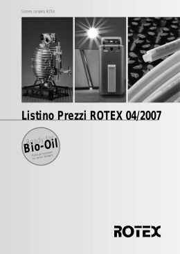Listino Prezzi ROTEX 04/2007