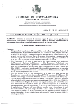 Det. n&deg; 703 - Comune di Roccalumera