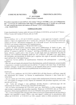 Verbale di aggiudicazione