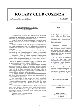 Luglio - Rotary Club di Cosenza