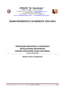 ESAMI INTEGRATIVI E DI IDONEITA` 2012-2013