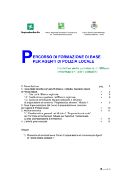 le informazioni dettagliate sul corso