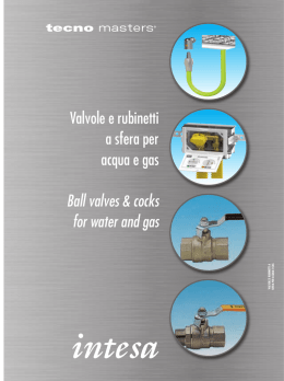 Valvole e rubinetti a sfera per acqua e gas Ball valves