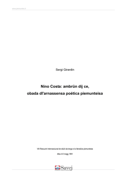 Nino Costa: ambr&uuml;n dij ce, obada dl`arnassensa