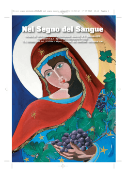 Settembre 2012 - Centro Studi Sanguis Christi