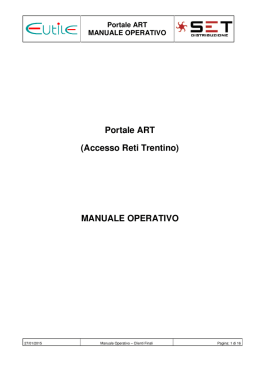 MANUALE OPERATIVO - SET Distribuzione SpA