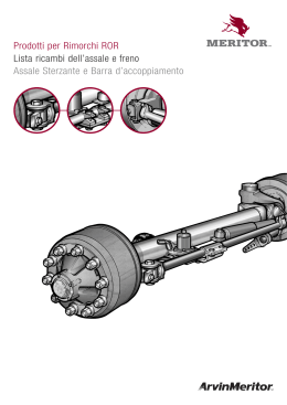 Prodotti per Rimorchi ROR Lista ricambi dell`assale e freno