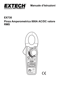 Manuale d`Istruzioni EX730 Pinza Amperometrica 800A AC/DC