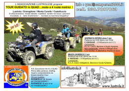 TOUR GUIDATO in QUAD&hellip;moto a 4 ruote motrici !