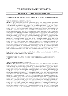 VENDITE GIUDIZIARIE PRESSO I.V.G.