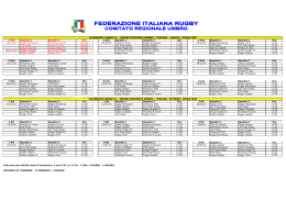 Calendario Umbria Toscana U16 Girone Unico