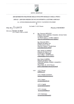 Nota della Regione del 2 ottobre