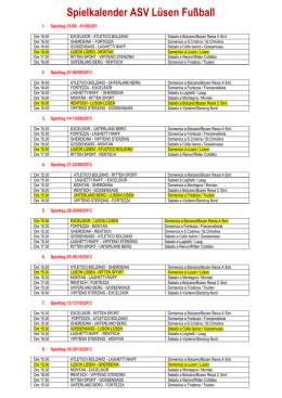 Spielkalender ASV L&uuml;sen Fu&szlig;ball