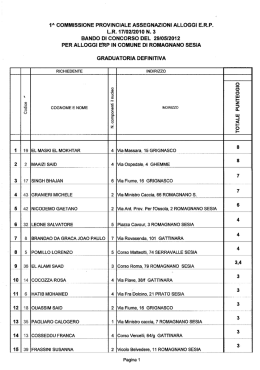 graduatoria definitiva di romagnano sesia