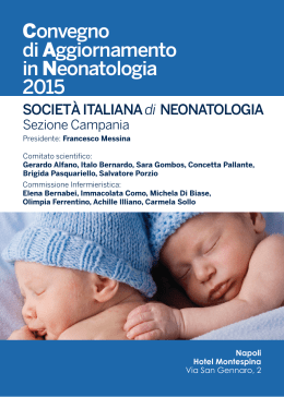 Convegno di Aggiornamento in Neonatologia 2015