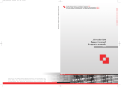 Jahresbericht Rapport annuel Rapporto annuale