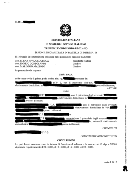 testo integrale - Il Diritto degli Affari
