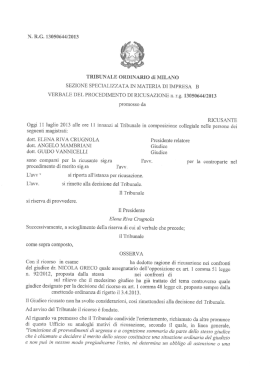TRIBUNALE ORDINARIO di MILANO