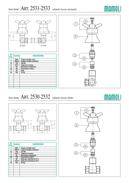 Serie Ariette ART. 2530-2532 rubinetto incasso diritto
