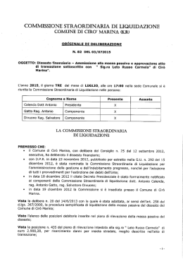 &Igrave;I&icirc;SSIONE STRAORDINARIA DI LIQUIDAZIONE