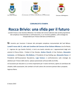 Rocca Brivio: una sfida per il futuro