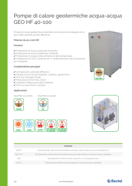 Pompe di calore geotermiche acqua-acqua GEO HF 40-100