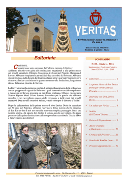 Veritas 89, ottobre 2013 - Fraternit&agrave; Sacerdotale San Pio X