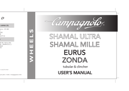 Manuale utente ruote Shamal Ultra