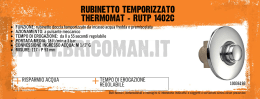 RUBINETTO TEMPORIZZATO THERMOMAT - RUTP