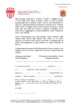 Invito ragazzi allo stadio