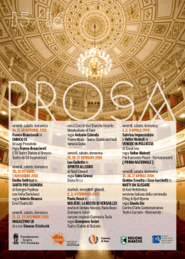 venerd&igrave;, sabato, domenica 16, 17, 18 OTTOBRE 2015