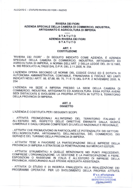 RIVIERA DEI FIORI AZIENDA SPECIALE DELLA CAMERA DI