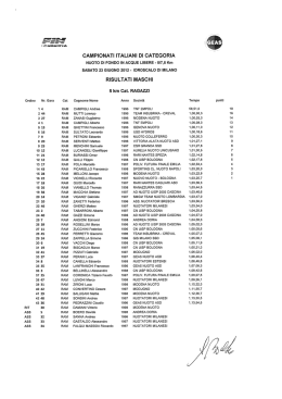 Ordine RIT A55 A55 A38 - Federazione Italiana Nuoto