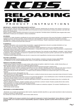 Istruzioni in italiano per i Dies RCBS