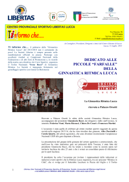 T`informo che.... n° 84 - Centro Provinciale Sportivo Libertas Lucca