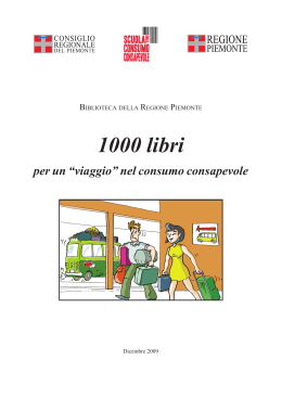 1000 LIBRI per un “viaggio” nel consumo consapevole