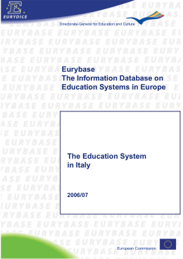 Eurybase - The information database on education systems
