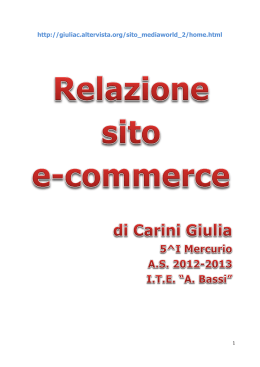 Relazione sito e-commerce MediaWorld - Giulia