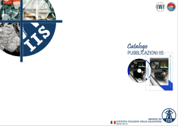 Catalogo pubblicazioni - Istituto Italiano della Saldatura