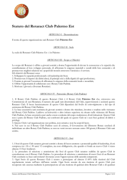 Statuto del Rotaract Club Palermo Est