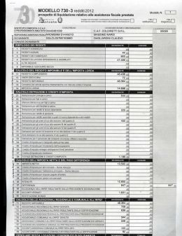 MODELLO 730-3 redditi 201 2 Modeno N_ I:
